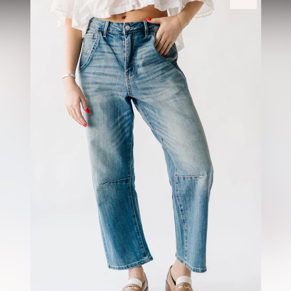 mica Denim - High Rise Barrel Jeans from Piper & Scoot